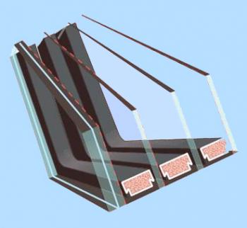 Vlastnosti použití tříkomorového skla
